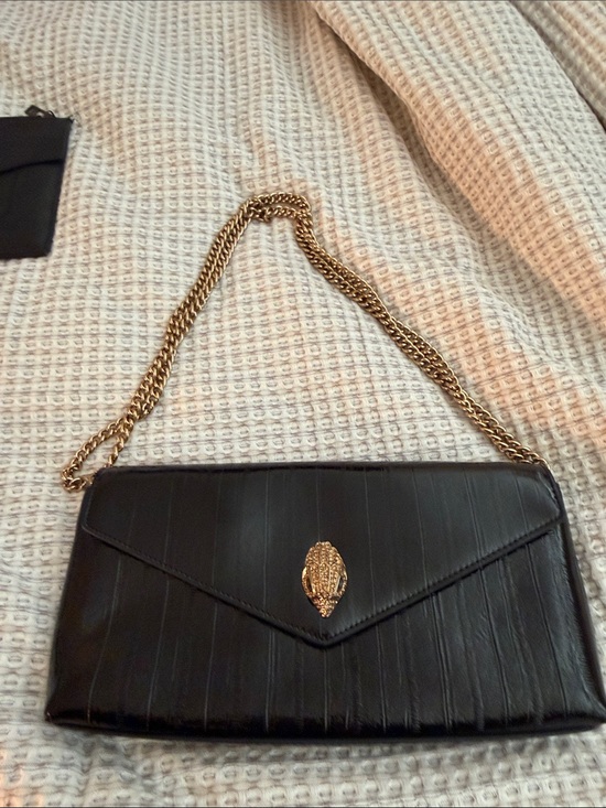 Kurt Geiger Handbags - Kurt Geiger Black Shoulder Bag with Gold Chain